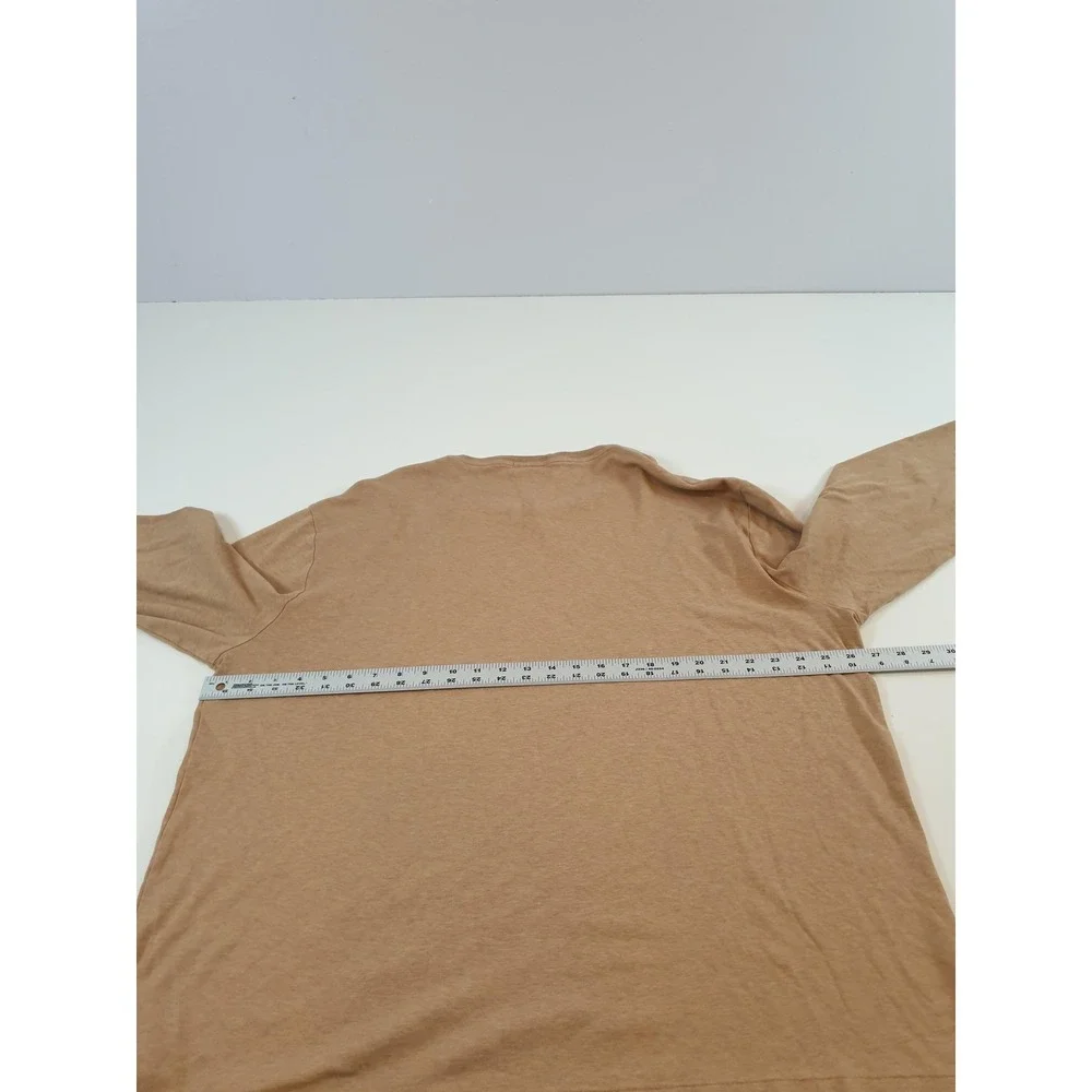 Polo Ralph Lauren Shirt Men's 2XL Long Sleeve Classic Fit Flesh Pony Beige - Picture 6 of 11